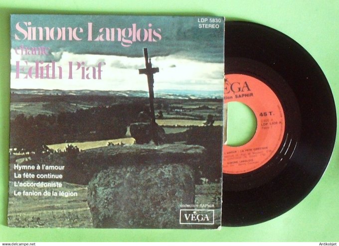 Langlois Simone 45T EP L'accordéoniste (languette) 1971