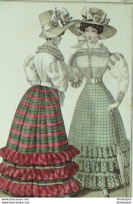 Costume Parisien 1826 # 2405 Canezous d'Organdi orné