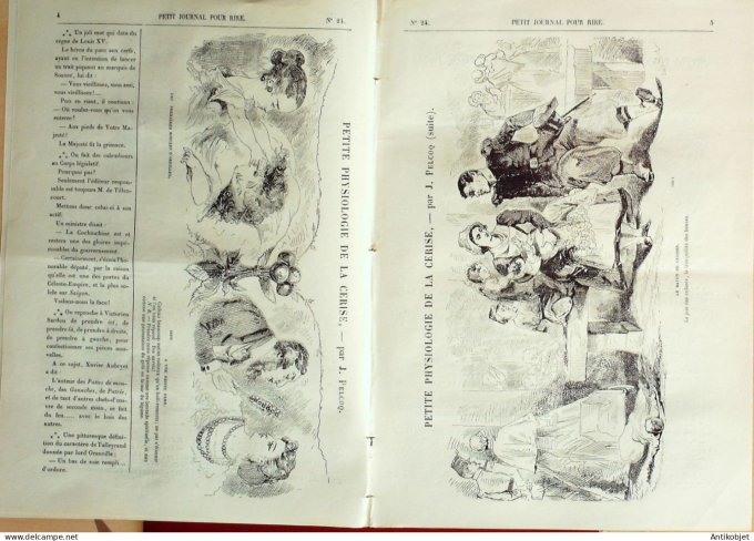 Petit journal pour Rire 1868 #   24 Physiologie de la cerise Pelcoq