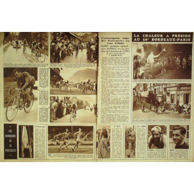 Miroir Sprint 1950 n° 208 5/6 REMY CARON BONNET LOGNAY HARLEM GLOBE TROTTERS
