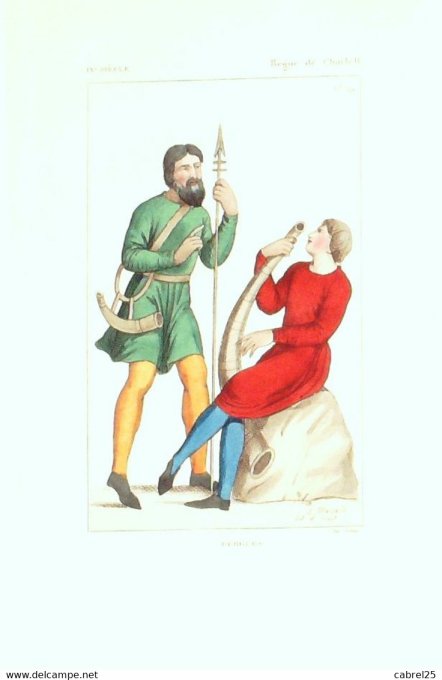 Portrait Berger règne CHARLES II au 9ème 1852