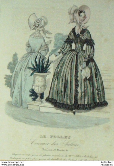 Le Follet 1841 # 692 Redingote en Pékin