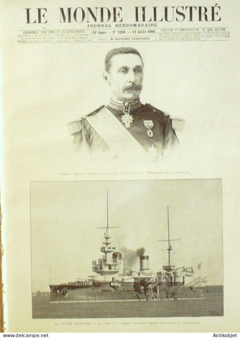 Le Monde illustré 1900 n°2260 Brest (29) Cherbourg (50) Amiral Gervais