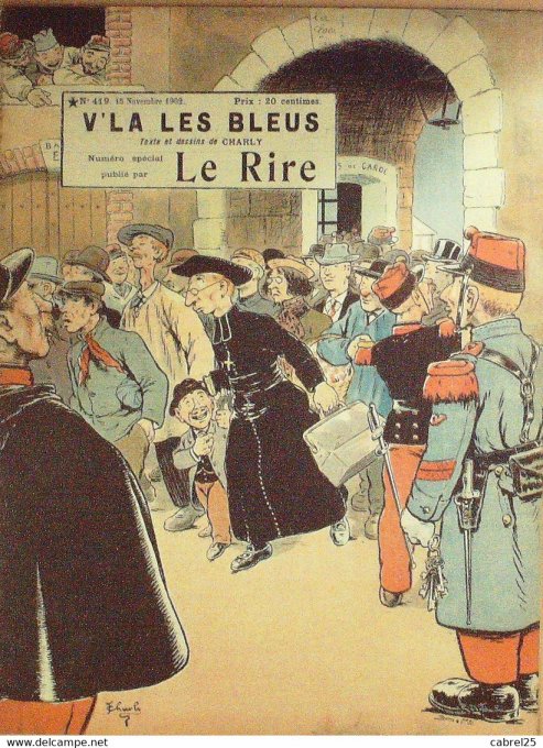Le Rire 1902 n°419 Charly "Les BLEUS"