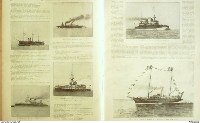 Le Monde illustré 1900 n°2260 Brest (29) Cherbourg (50) Amiral Gervais