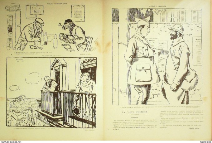 Le Rire Rouge 1917-06-23 # 136 Journal humoristique Ed.Originale Le Poilu l'embusque
