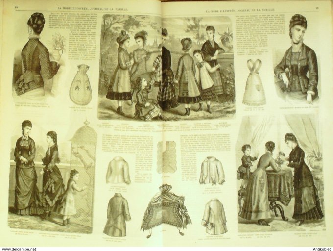 La Mode illustrée 1877 18è année complète reliée 52º (Amazone)