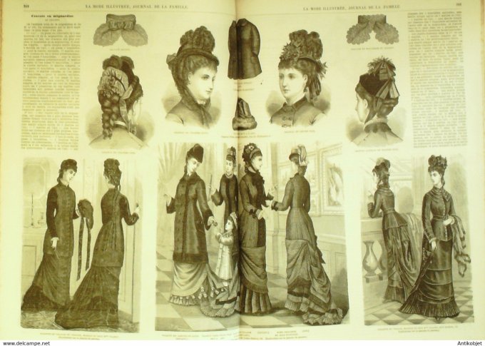 La Mode illustrée 1877 18è année complète reliée 52º (Amazone)