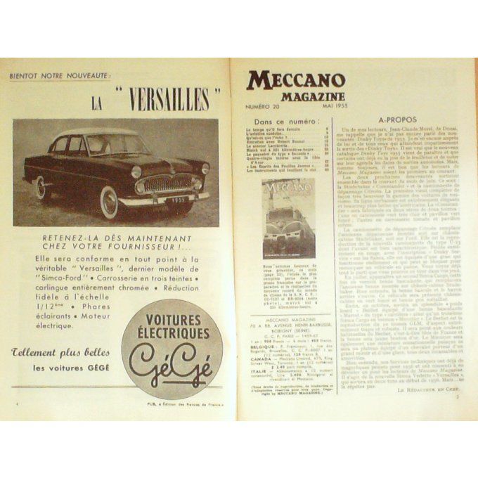 Meccano Mag Scooter Lambretta Paquebot Saxonia Elisabethan 1955