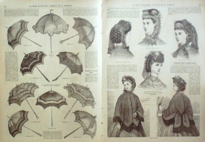 Journal Mode illustrée 1870 # 20 Costumes de voyage