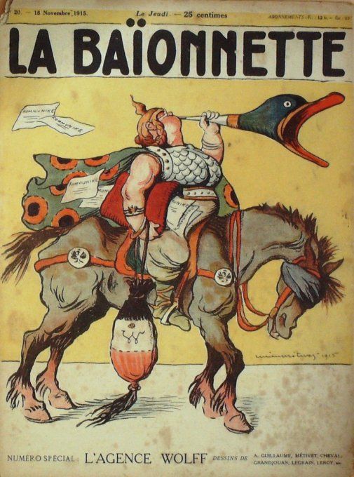 La Baionnette 1915 n°020 (L'agence Wolff) LEGRAIN GUILLAUME CHEVAL GRANDJOUAN