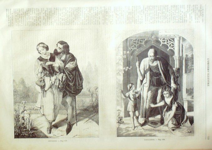 L'Univers illustré 1858 #  20 Compiègne (60) Italie Milan Château et hôpital