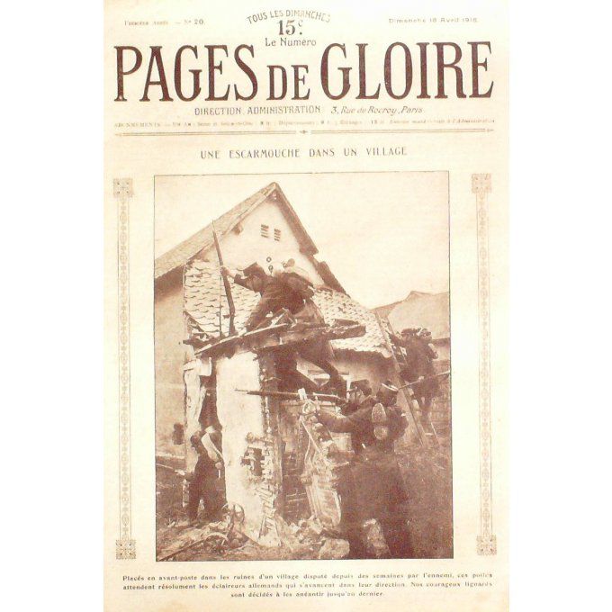 Pages de gloire 1915 n°20 OBSERVATEUR NACELLE NIEMEN JULES FERRY