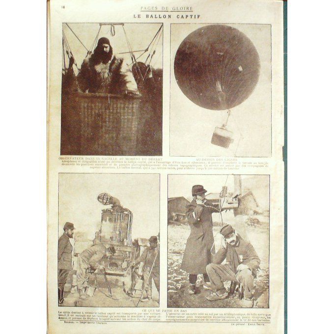 Pages de gloire 1915 n°20 OBSERVATEUR NACELLE NIEMEN JULES FERRY