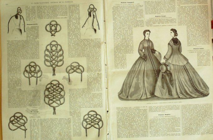 Journal Mode illustrée 1865 # 20 Paletot rococo & enfant