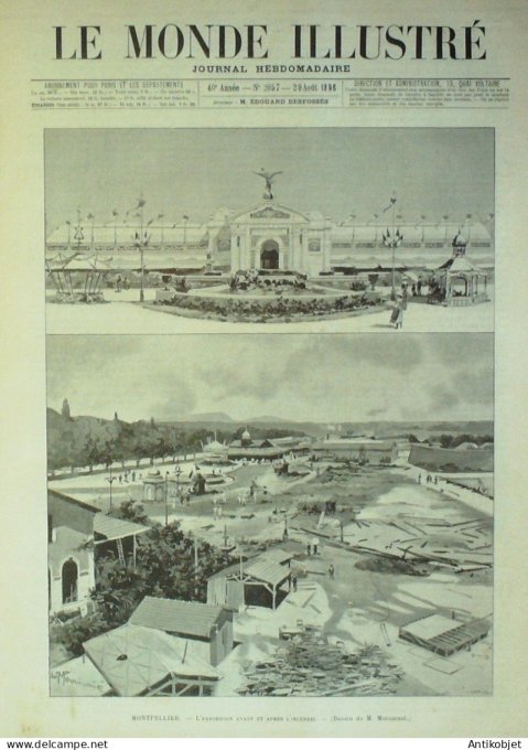 Le Monde illustré 1896 n°2057 Montpellier (34) Madagascar Antsirane Tonkin cultures Suisse glacier G