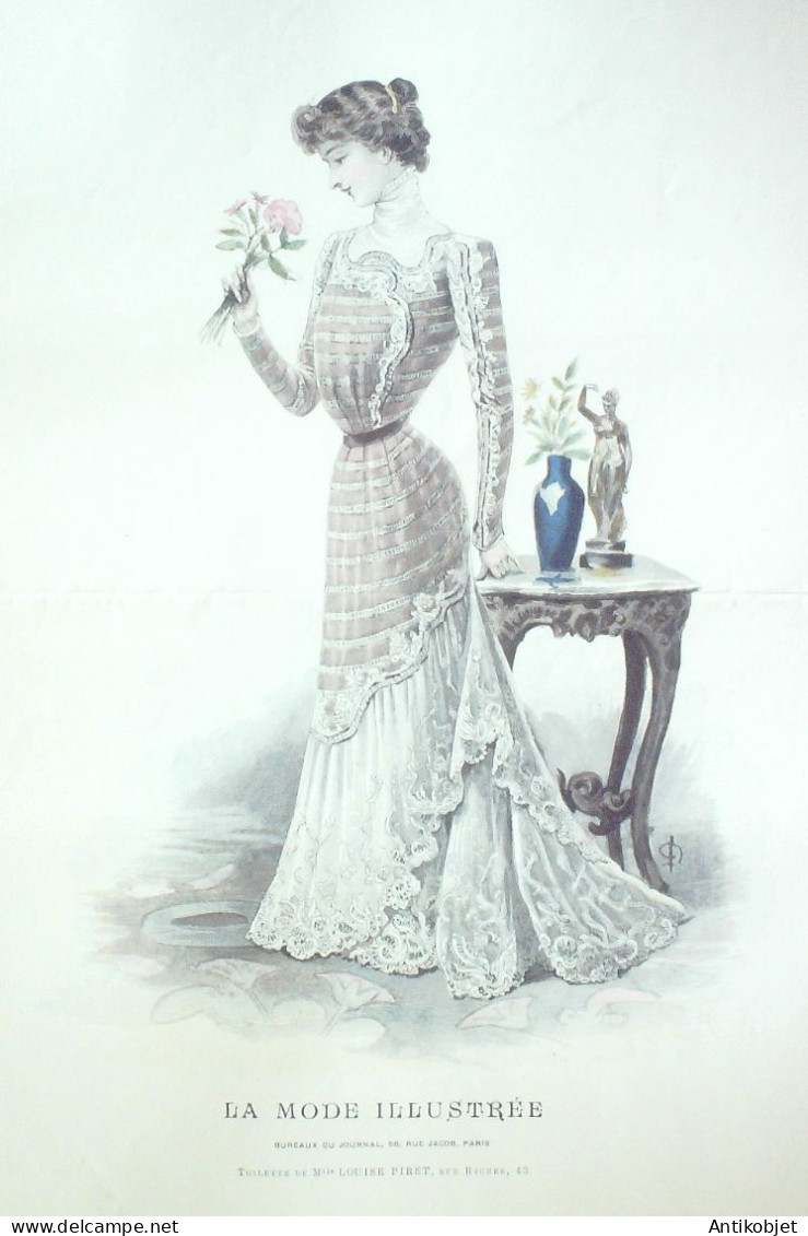 Gravure Mode illustree 1900 # 11 (Old Fashion plate) RARE