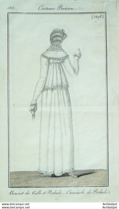 Costume Parisien 1813 # 1298 Camisole de Perkale
