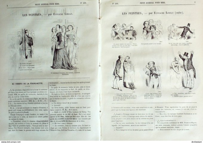 Petit journal pour Rire 1864 # 488 Canotiers Grevin