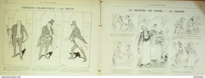 La Caricature 1886 #358 Histoire d'une ville Robida Draner loys Trock