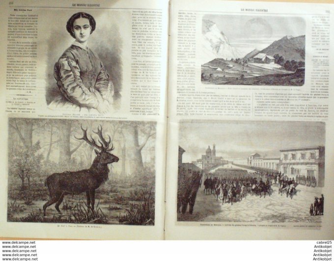 Le Monde illustré 1862 n°295 Mexique Orizaba Pont Louis Philippe Machine Ttpographique