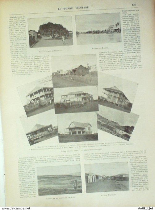 Le Monde illustré 1896 n°2057 Montpellier (34) Madagascar Antsirane Tonkin cultures Suisse glacier G