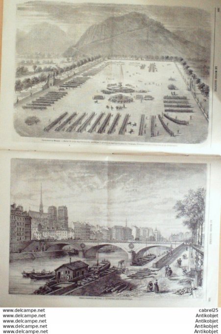 Le Monde illustré 1862 n°295 Mexique Orizaba Pont Louis Philippe Machine Ttpographique