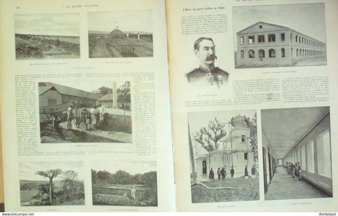 Le Monde illustré 1896 n°2057 Montpellier (34) Madagascar Antsirane Tonkin cultures Suisse glacier G