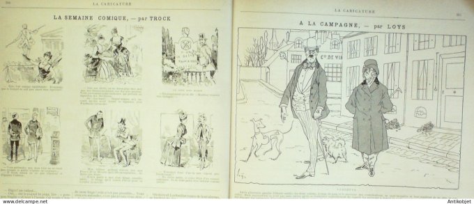 La Caricature 1886 #358 Histoire d'une ville Robida Draner loys Trock