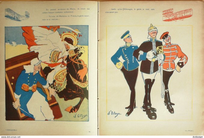 L'Assiette au beurre 1908 # 405 L'année revue d'en haut vole Wright Ostoya