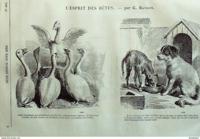 Petit journal pour Rire 1864 # 488 Canotiers Grevin