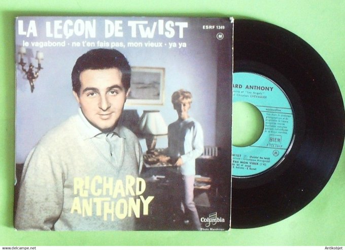 Anthony Richard 45T EP La leçon de twist (languette) 1962