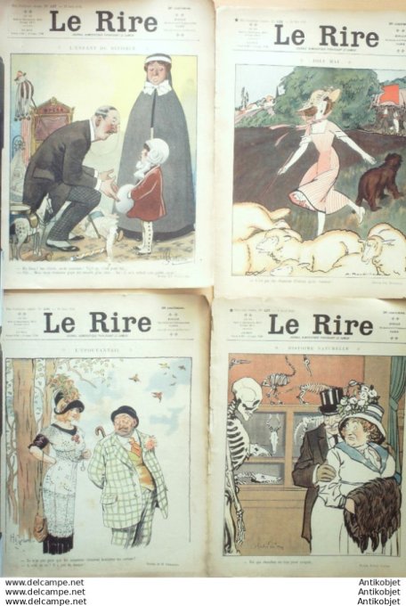 Le Rire 1911 lot 4 revues Lissac Bils Poulbot Ray Flores Mirande Capy Minartz Fabiano