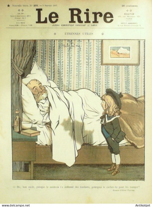 Le Rire 1907-01- 5 # 205 Journal humoristique Ed.Originale Diane chasseresse