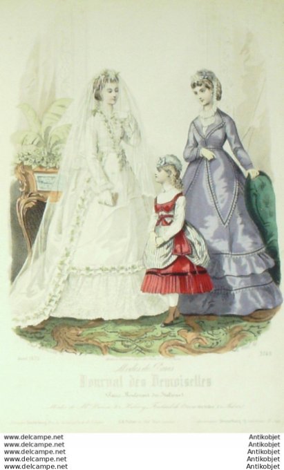 Journal de Demoiselles 1870 # 3746 Mariée