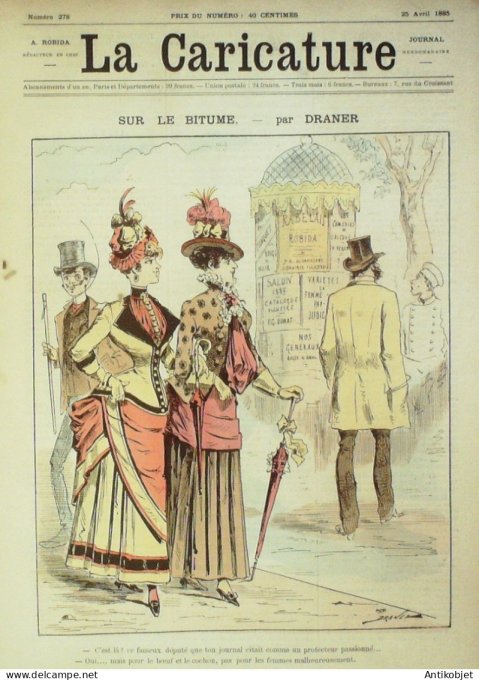 La Caricature 1885 #277 Faction Caran d'Ache la finance Draner Trock