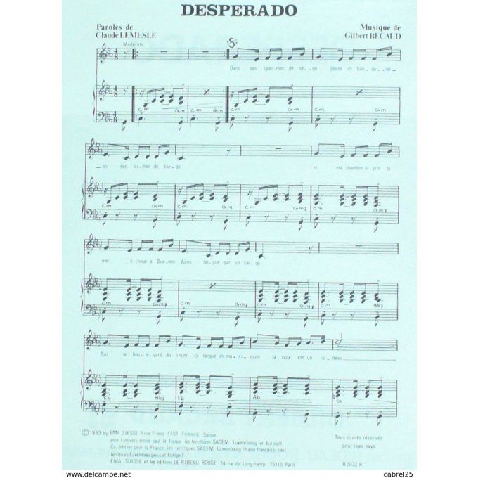 Becaud Gilbert Desperado 1982