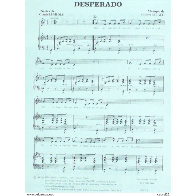 BECAUD GILBERT-DESPERADO-1982