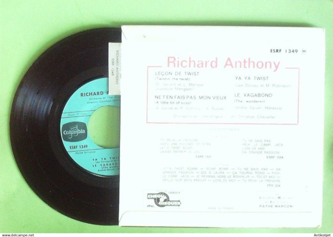 Anthony Richard 45T EP La leçon de twist (languette) 1962