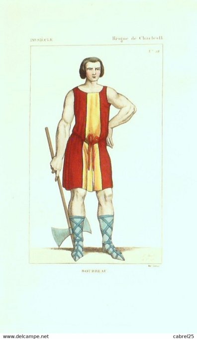 Portrait Bourreau règne CHARLES II au 9ème 1852