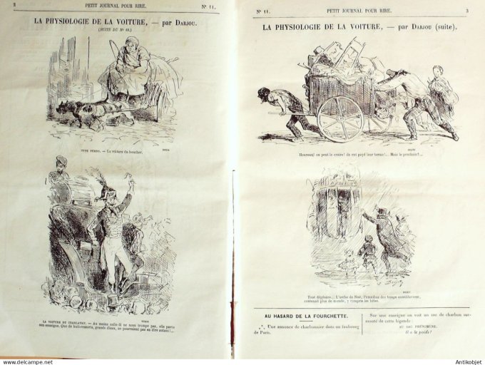 Petit journal pour Rire 1868 #   11 La Physiologie de la voiture Darjou