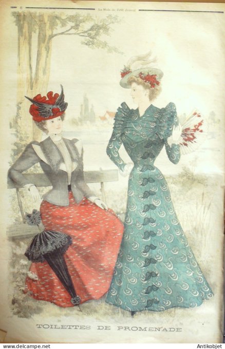 La Mode du Petit journal 1898 n° 27 Toilettes Costumes Passementerie