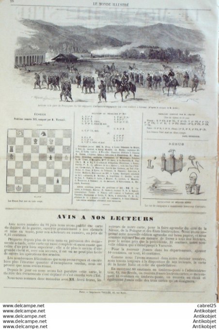 Le Monde illustré 1866 n°482 Espagne Madrid Italie Custozza Pays Bas Hanovre Perpignan (66) Villeneu