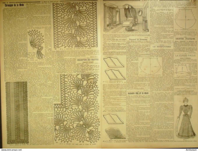 La Mode du Petit journal 1898 n°27 Costumes enfant & Toilettes de plage