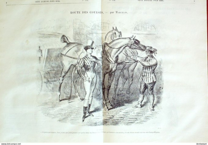 Petit journal pour Rire 1864 # 534 Route des courses Marcelin