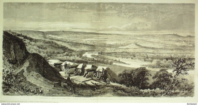 Le Monde illustré 1870 n°710 Seine bassin Suresnes (92) Bondy (93) Paris assiégé Jardins des Plantes