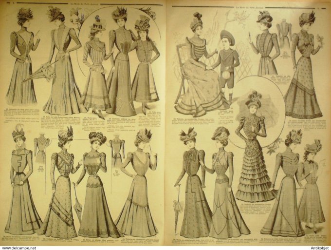 La Mode du Petit journal 1898 n°27 Costumes enfant & Toilettes de plage