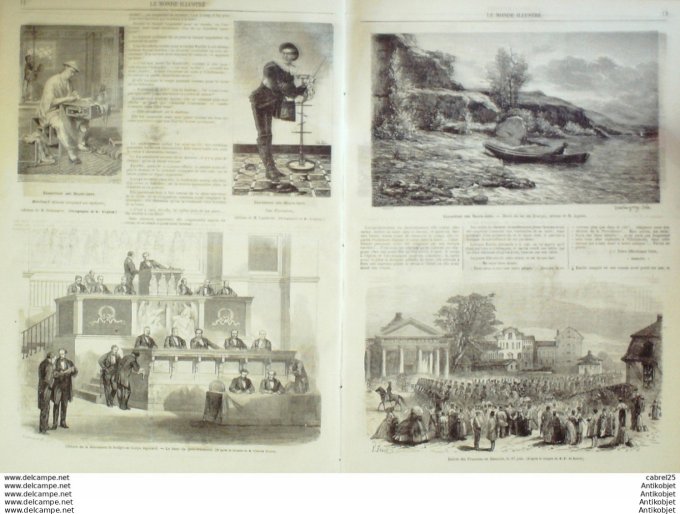 Le Monde illustré 1866 n°482 Espagne Madrid Italie Custozza Pays Bas Hanovre Perpignan (66) Villeneu