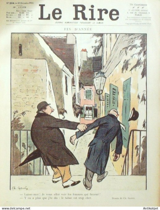 Le Rire 1922-12-30 # 204 Journal humoristique Ed.Originale Hunyadi Janos