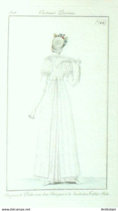 Costume Parisien 1806 # 744 (eau forte) Tablier Robe
